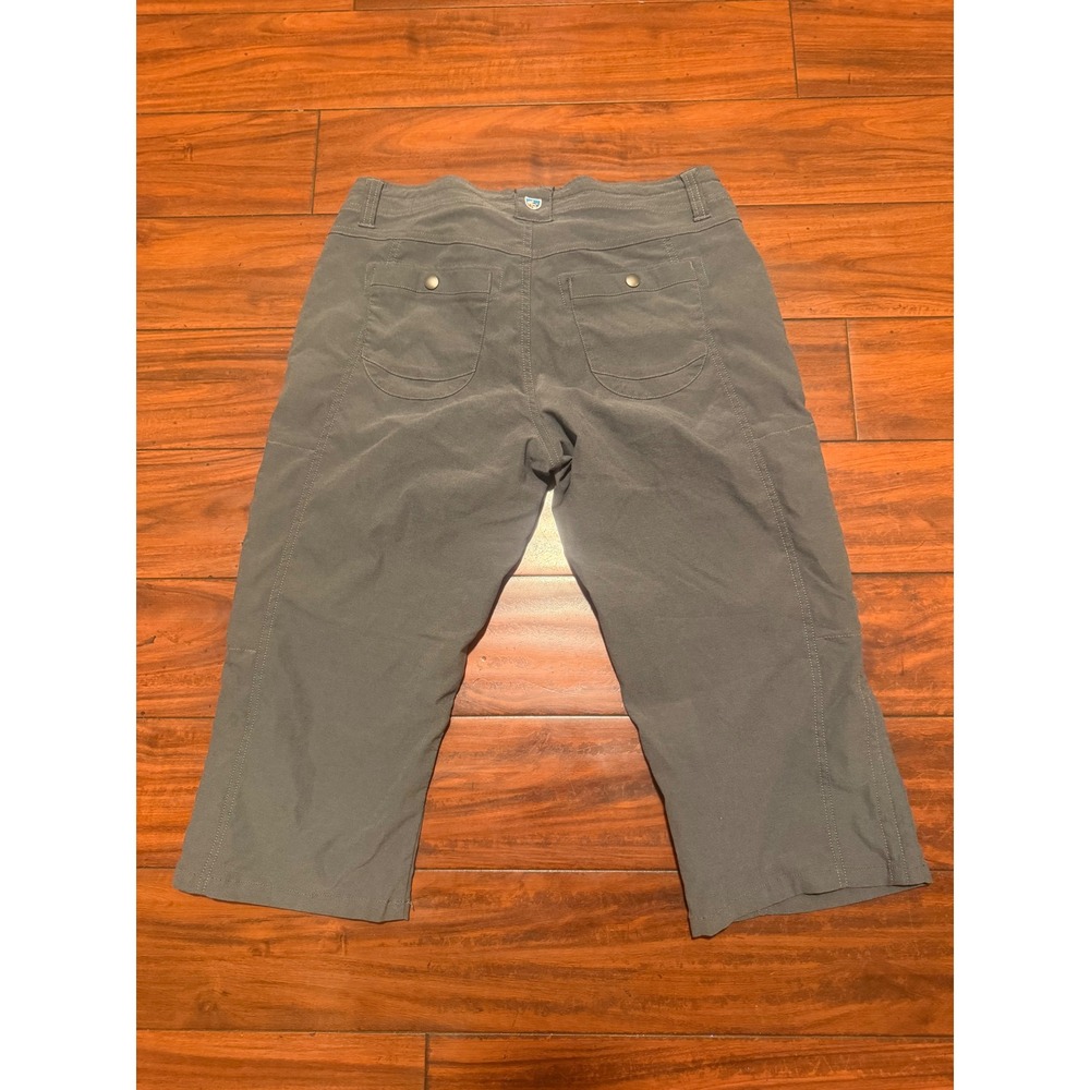 KUHL Splash Kapri Pants Womens 8 Charcoal Gray Hiking Outdoor Crop Trousers